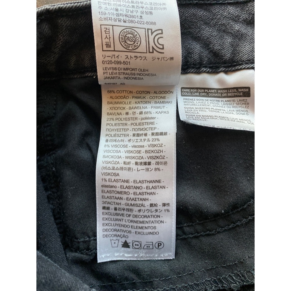 Levis 535 Super Skinny Jeans 29 Dark Wash Black Denim Minimalist Classic Pants - Picture 8 of 13